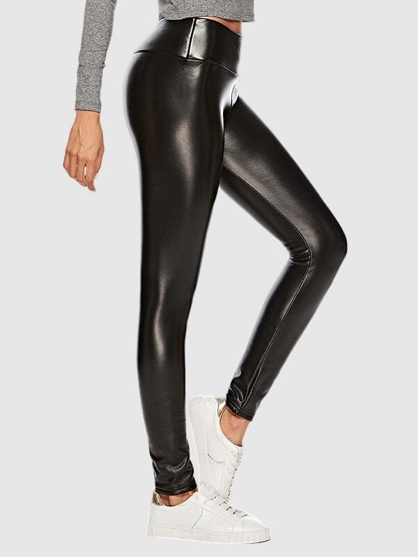 Legging Simili Cuir Brillant