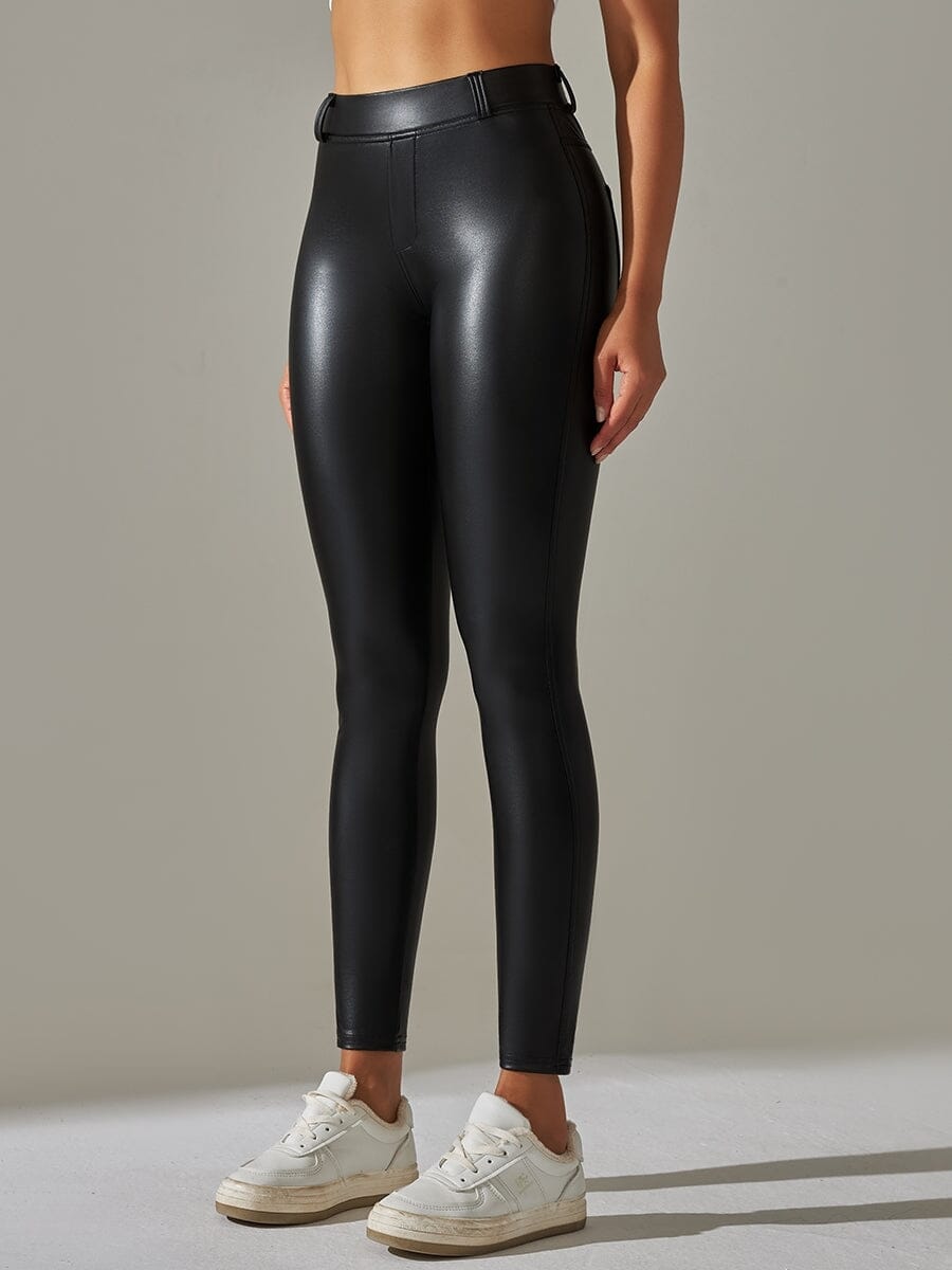 Legging Simili Cuir Intérieur Velours