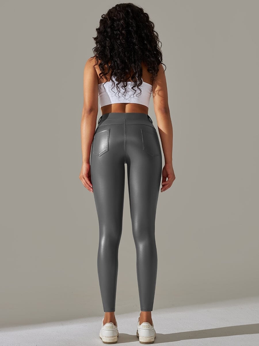 Legging Simili Cuir Intérieur Velours