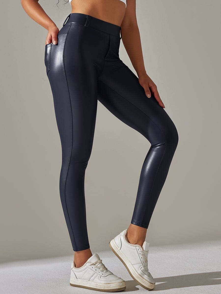 Legging Simili Cuir Intérieur Velours