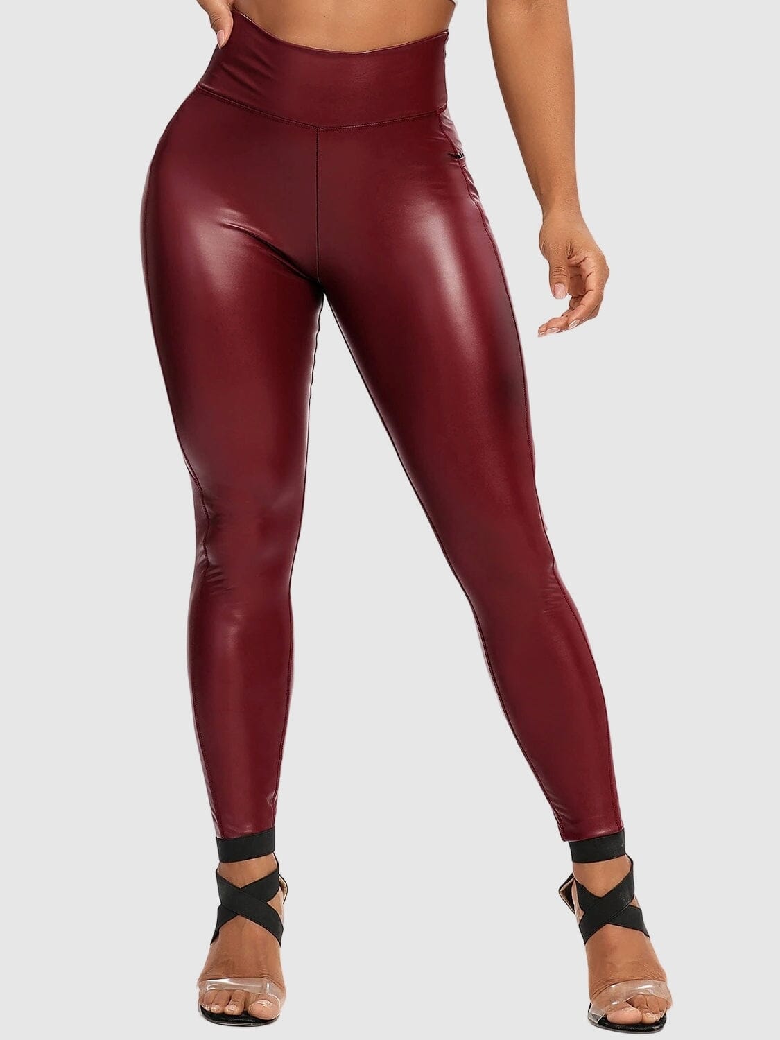 Legging Simili Cuir Poches