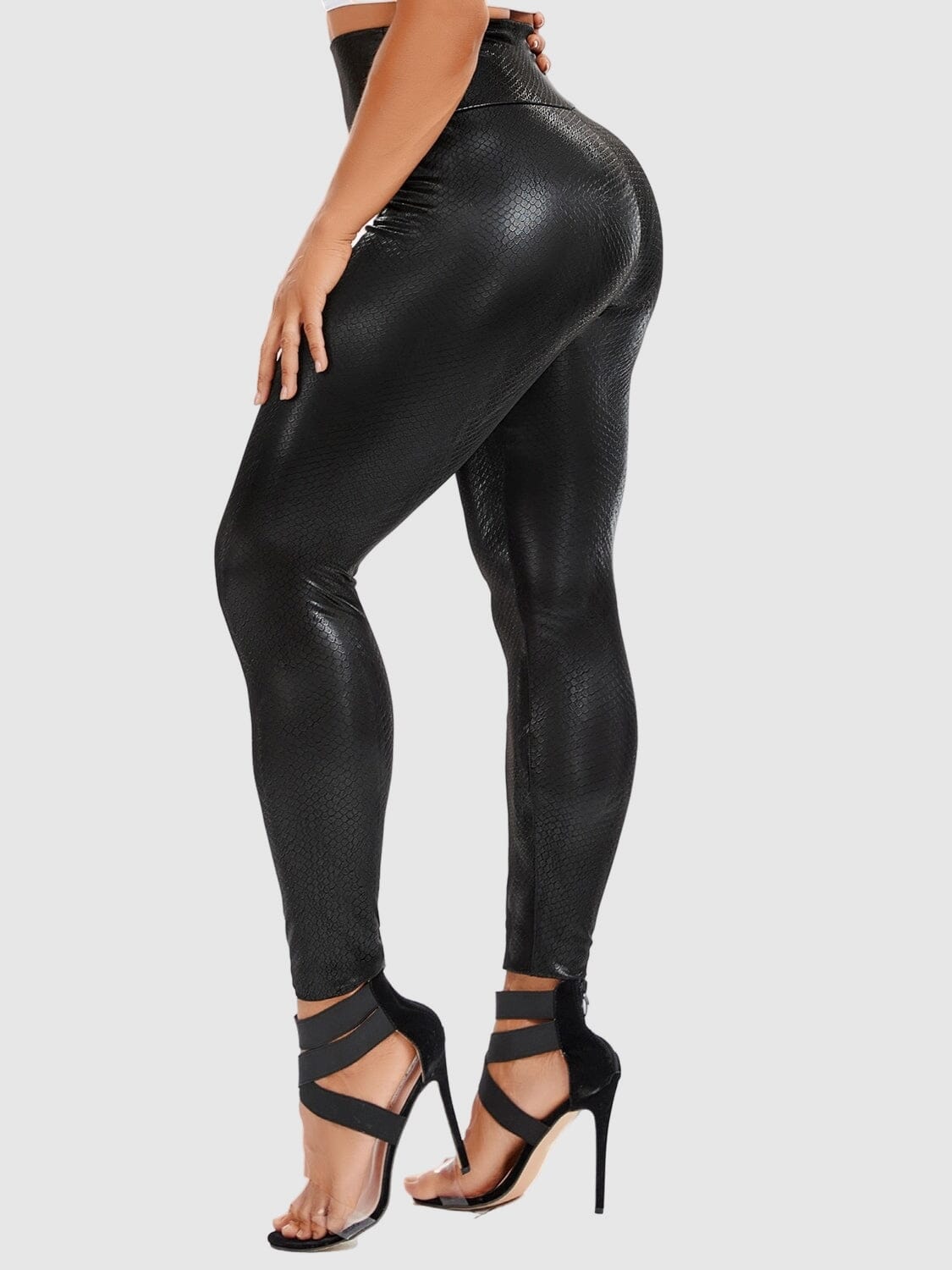 Legging Simili Cuir Serpent