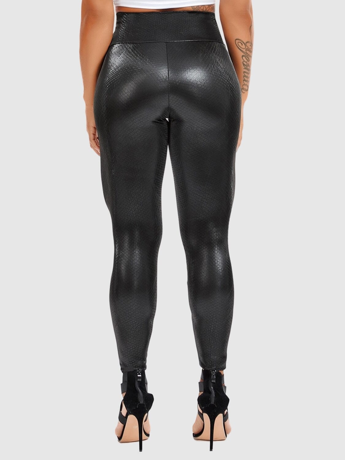 Legging Simili Cuir Serpent