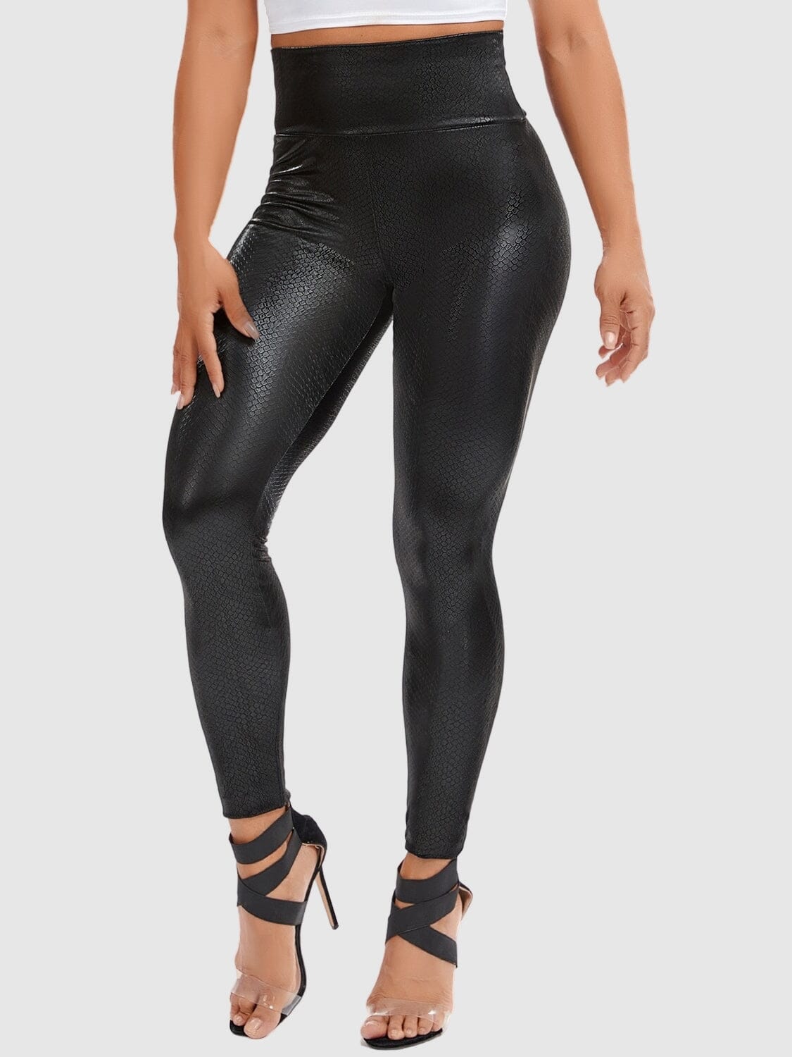 Legging Simili Cuir Serpent