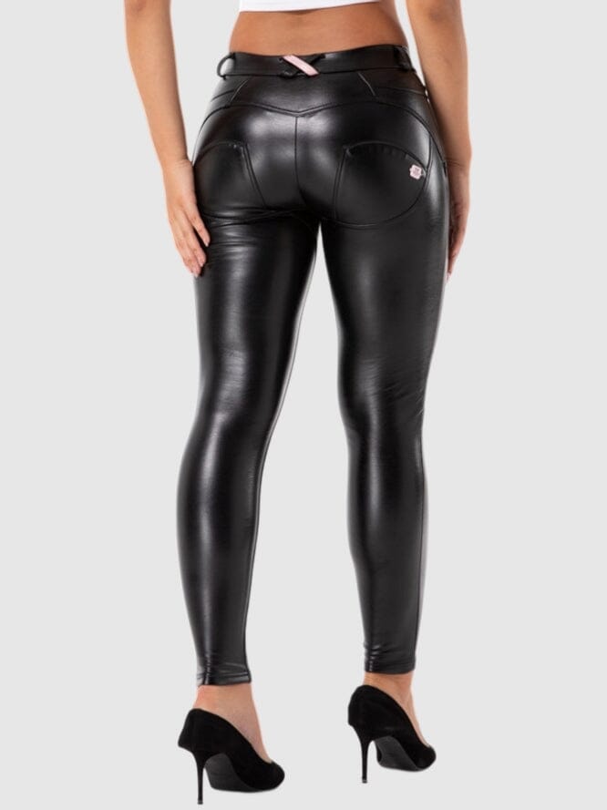 Legging Simili Cuir Taille Basse Push Up