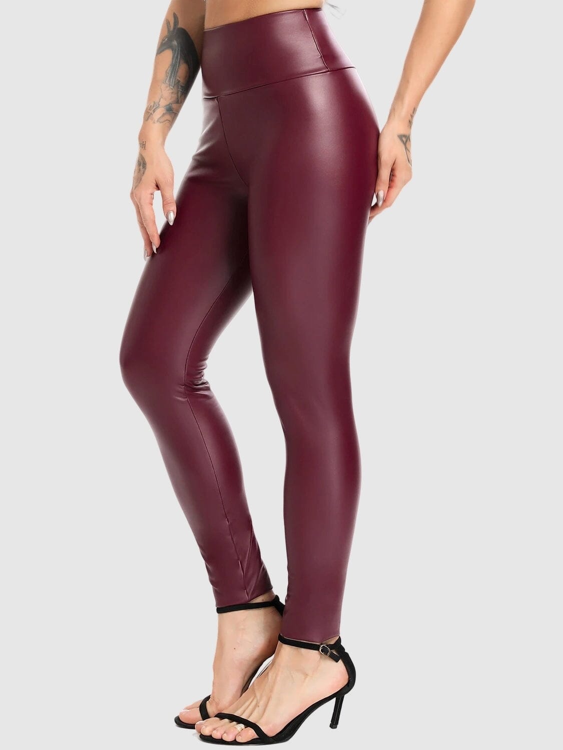 Legging Simili Cuir Taille Haute