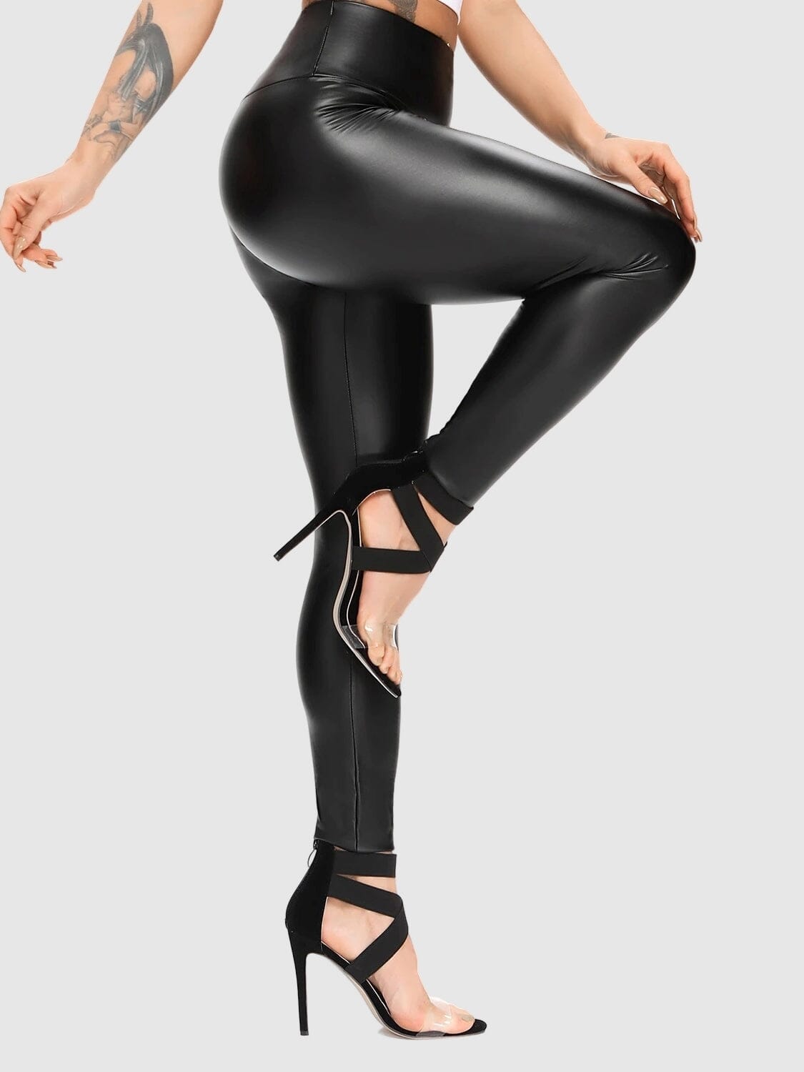 Legging Simili Cuir Taille Haute