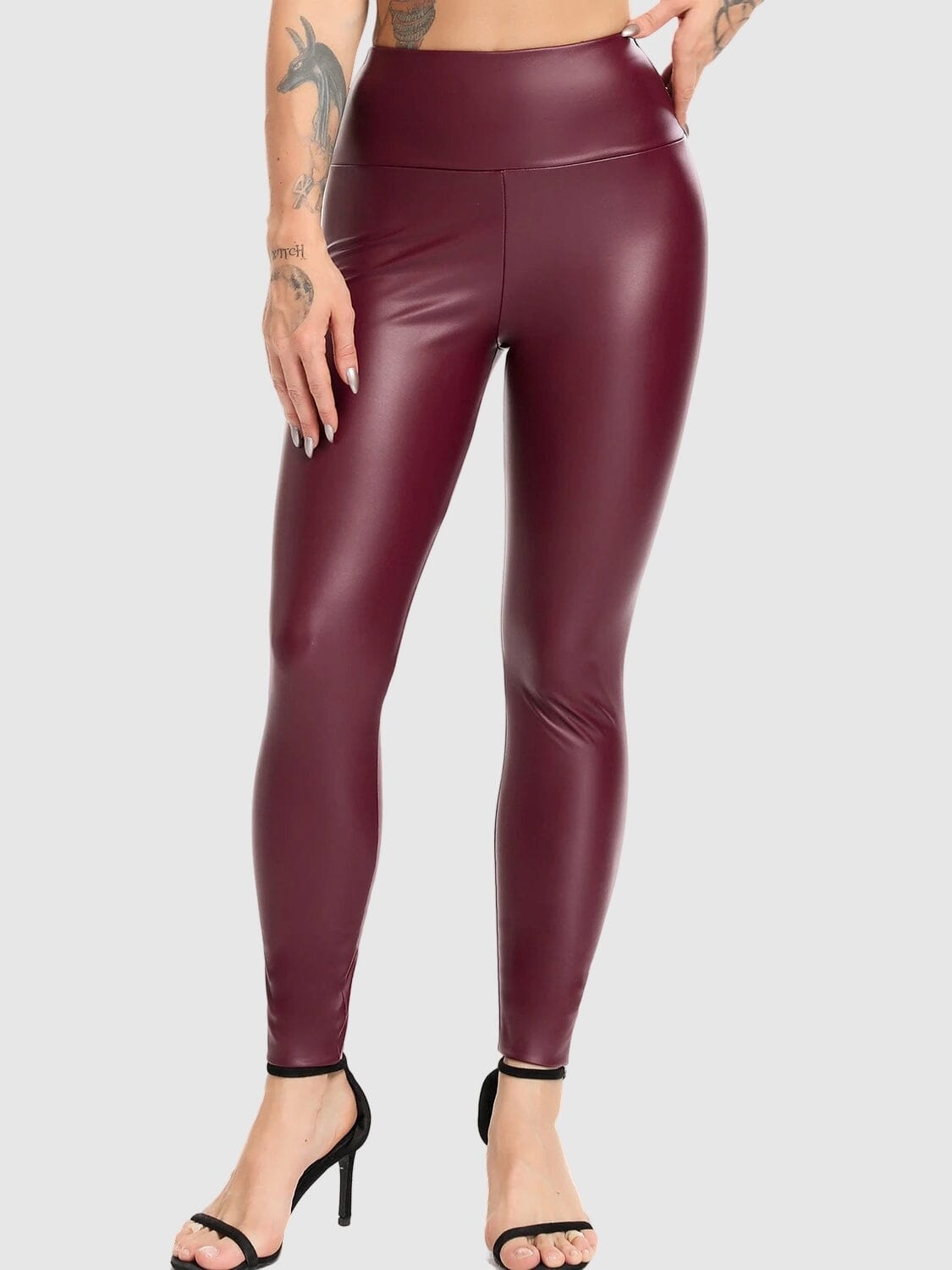 Legging Simili Cuir Taille Haute