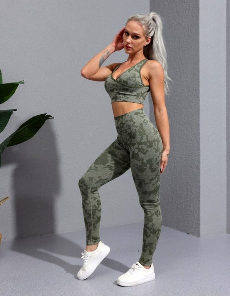 Legging Sport Camouflage Sans Couture