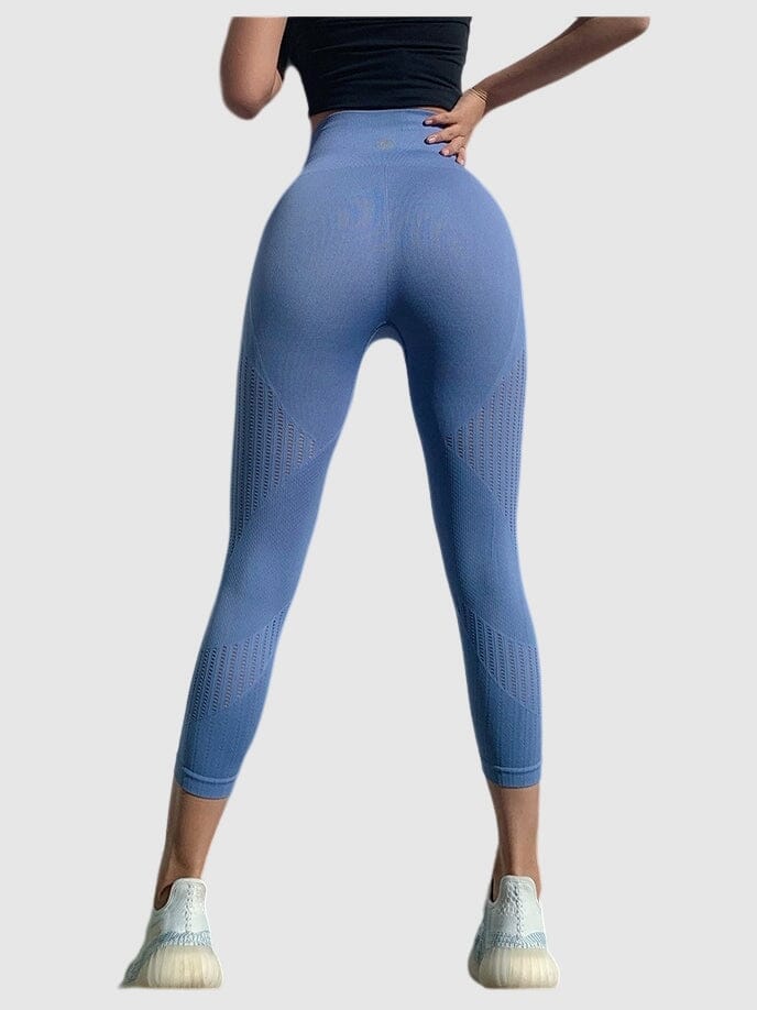 Legging Sport Capri Sans Couture Taille Haute