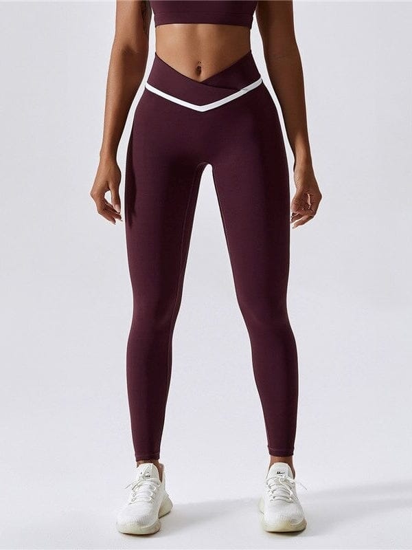 Legging Sport Ceinture Croisée Sans Couture