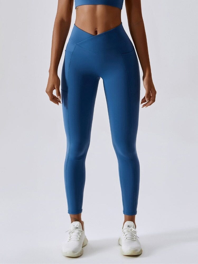 Legging Sport Ceinture V Push Up Poches