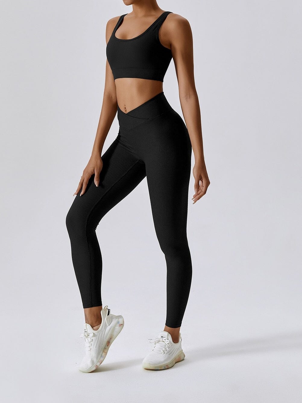 Legging Sport Côtelé Taille Croisée - Melissa