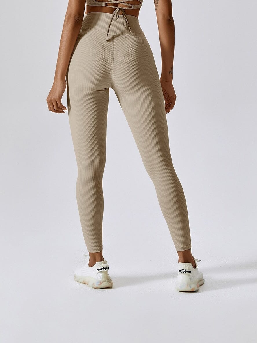 Legging Sport Côtelé Taille Croisée - Melissa