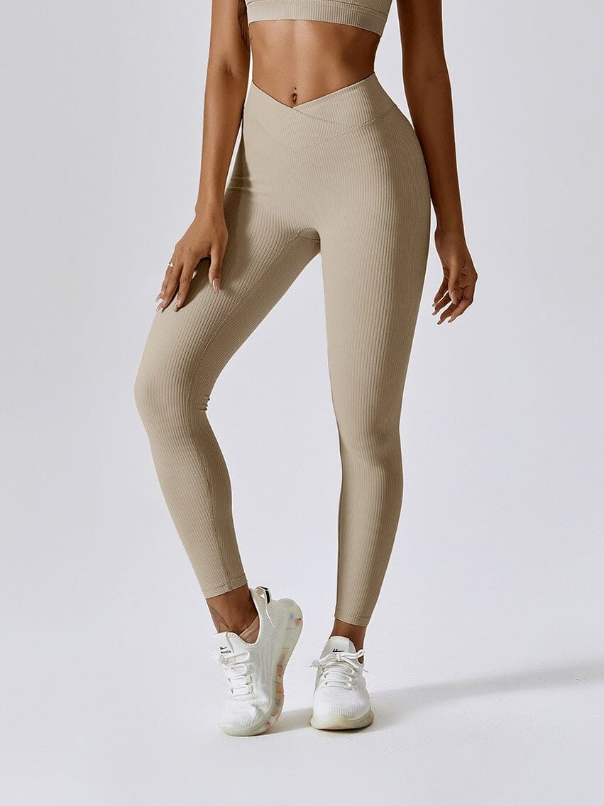 Legging Sport Côtelé Taille Croisée - Melissa