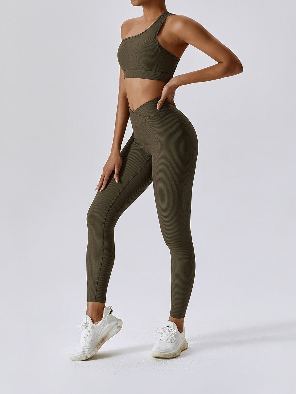 Legging Sport Côtelé Taille Croisée - Melissa