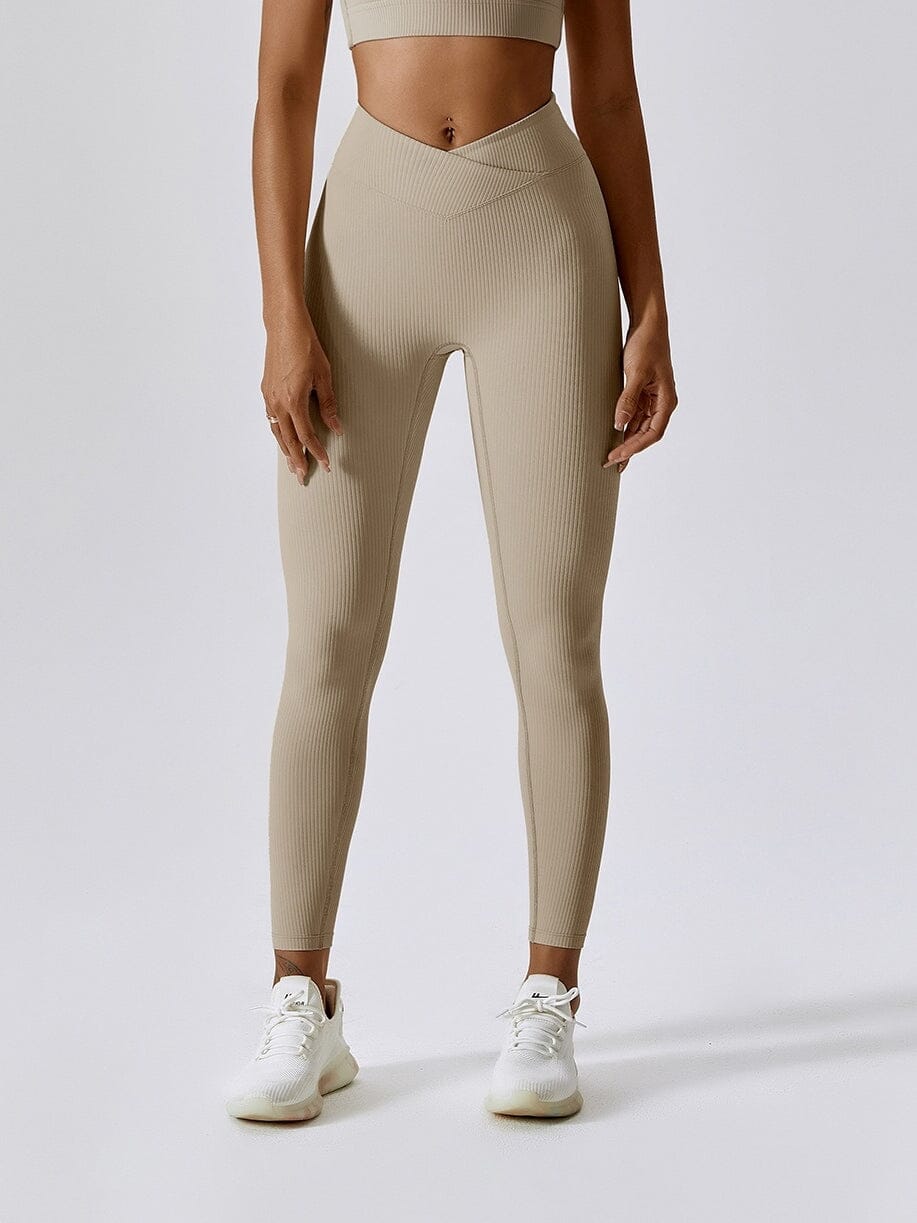 Legging Sport Côtelé Taille Croisée - Melissa