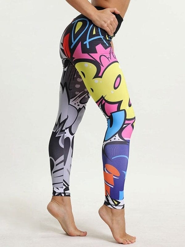 Legging Sport Dessin Pop Art