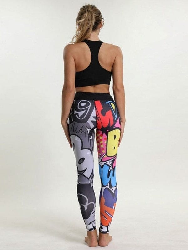 Legging Sport Dessin Pop Art