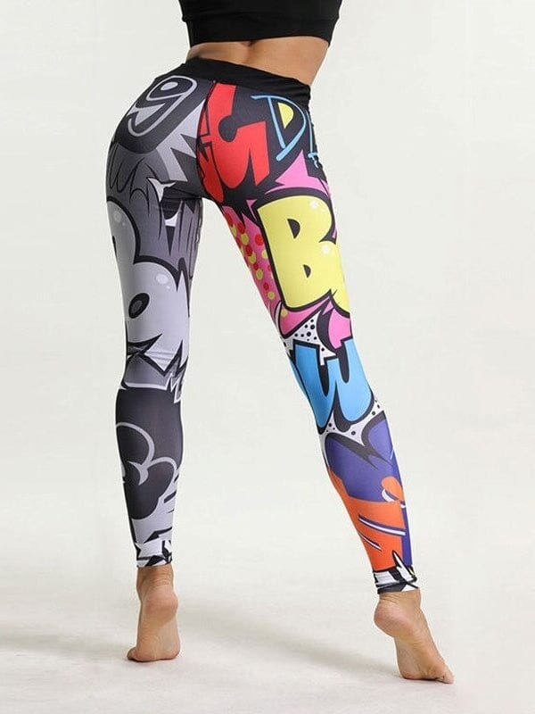 Legging Sport Dessin Pop Art