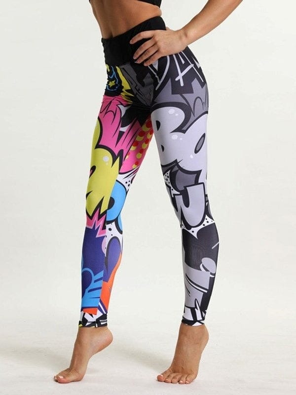 Legging Sport Dessin Pop Art