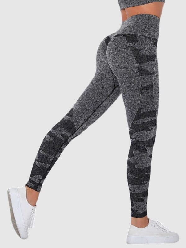 Legging Sport Imprimé Camouflage Sans Couture