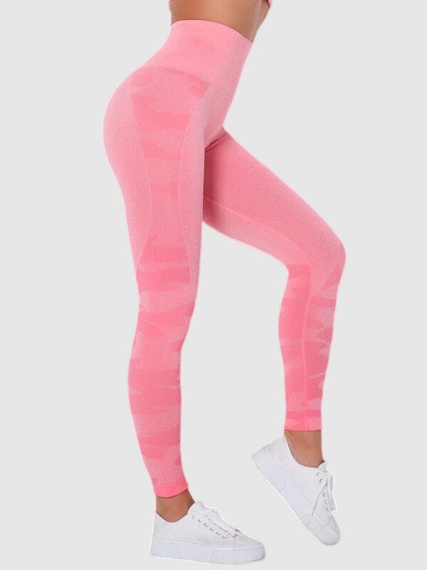 Legging Sport Imprimé Camouflage Sans Couture