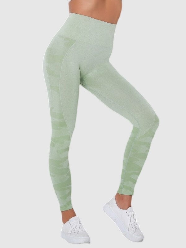 Legging Sport Imprimé Camouflage Sans Couture