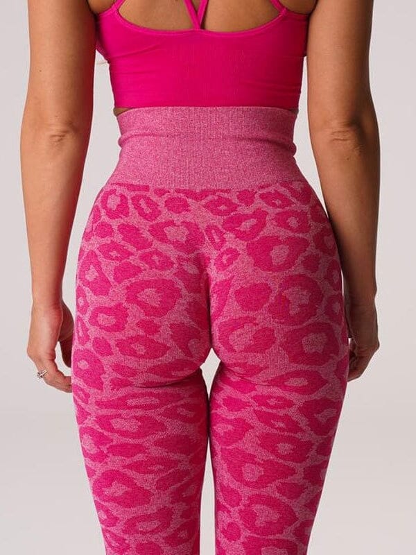 Legging Sport Imprimé Léopard Push Up (Sans Couture)