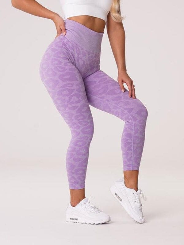 Legging Sport Imprimé Léopard Push Up (Sans Couture)