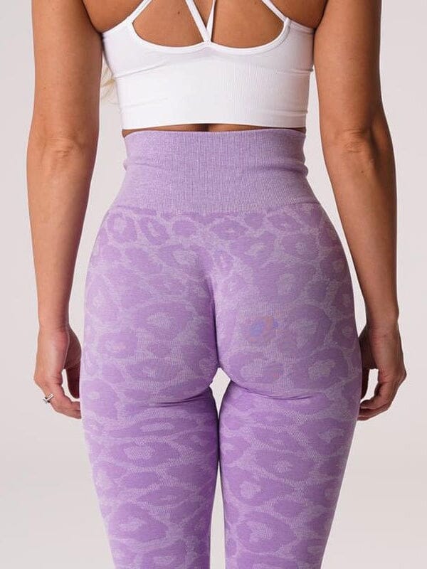 Legging Sport Imprimé Léopard Push Up (Sans Couture)