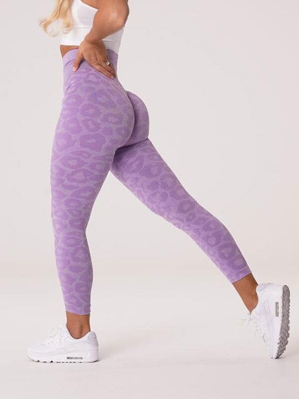 Legging Sport Imprimé Léopard Push Up (Sans Couture)