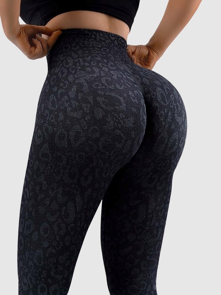 Legging Sport Léopard Push Up Sans Couture