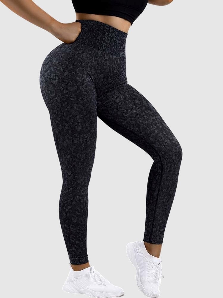 Legging Sport Léopard Push Up Sans Couture