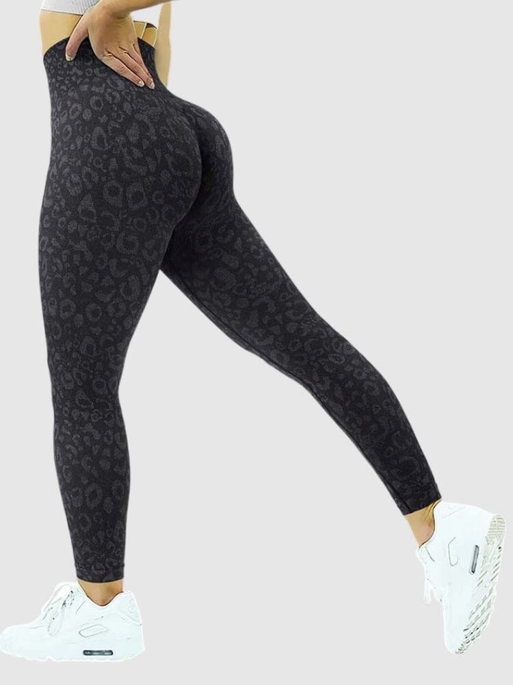 Legging Sport Léopard Push Up Sans Couture