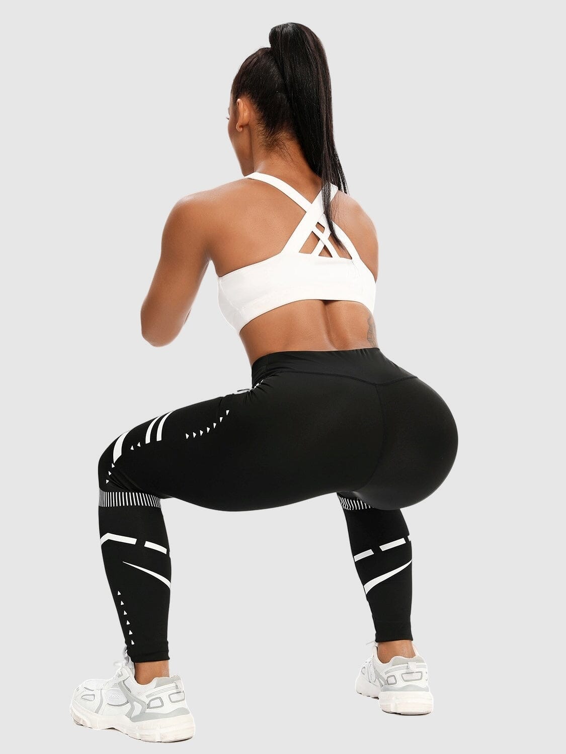 Legging Sport Motif Géométrique Sans Couture