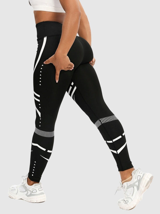 Legging Sport Motif Géométrique Sans Couture