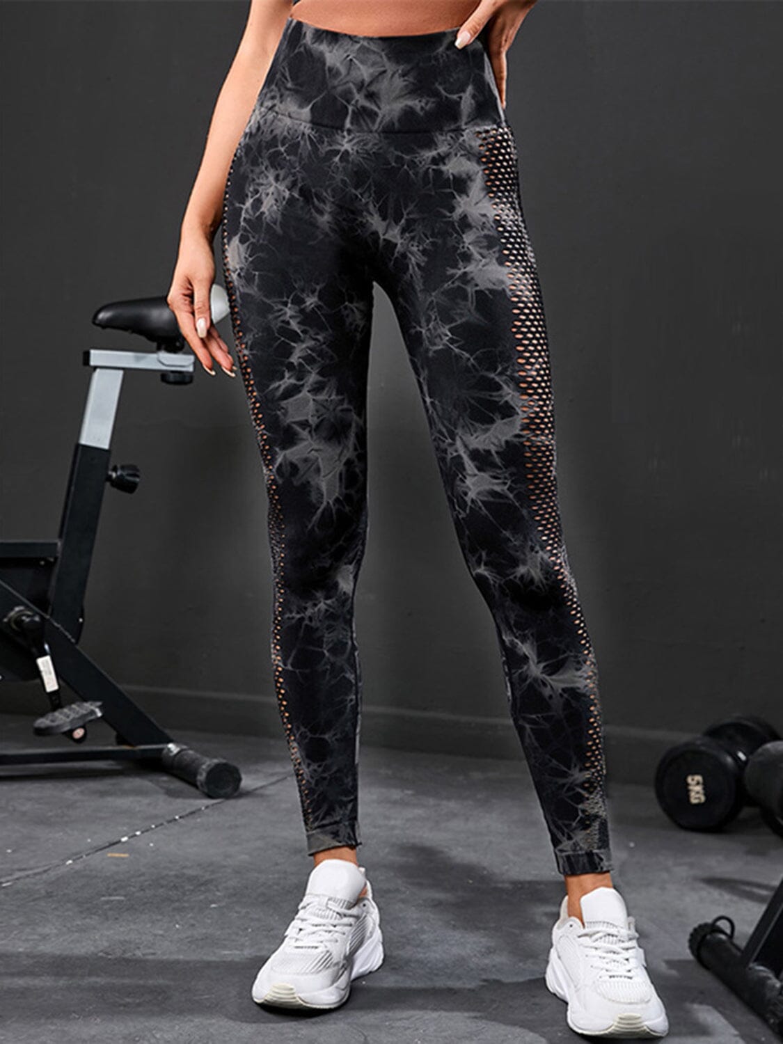 Legging Sport Motif Imprimé Maille Sans Couture (Push Up)