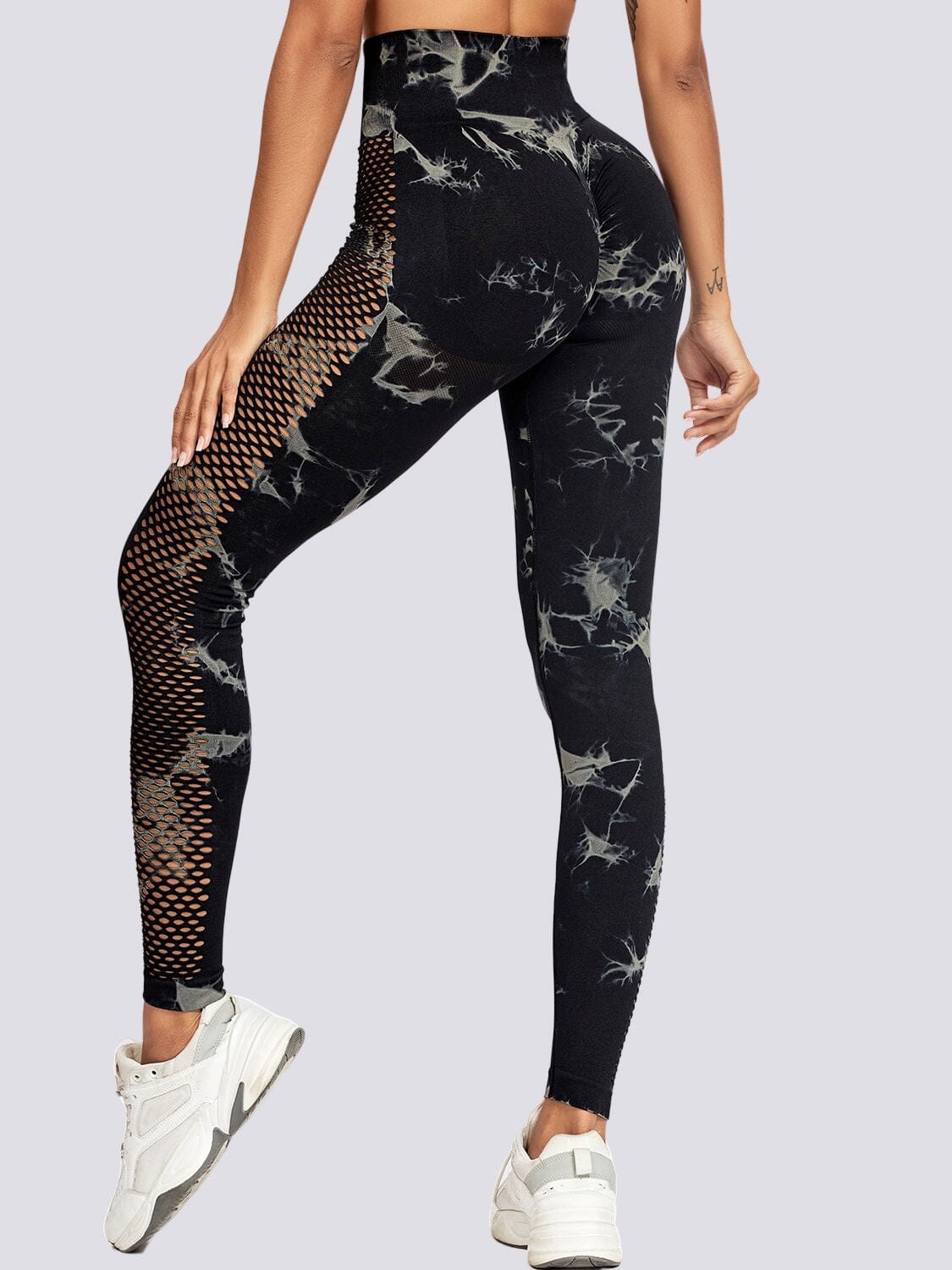 Legging Sport Motif Imprimé Maille Sans Couture (Push Up)