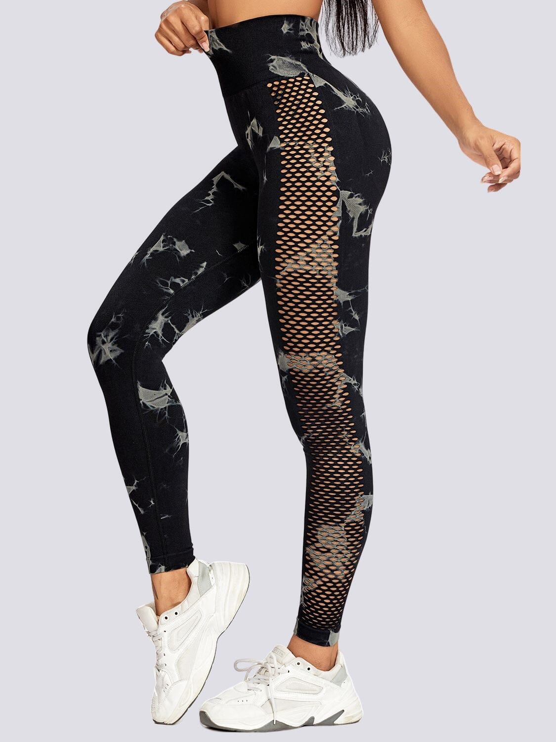 Legging Sport Motif Imprimé Maille Sans Couture (Push Up)