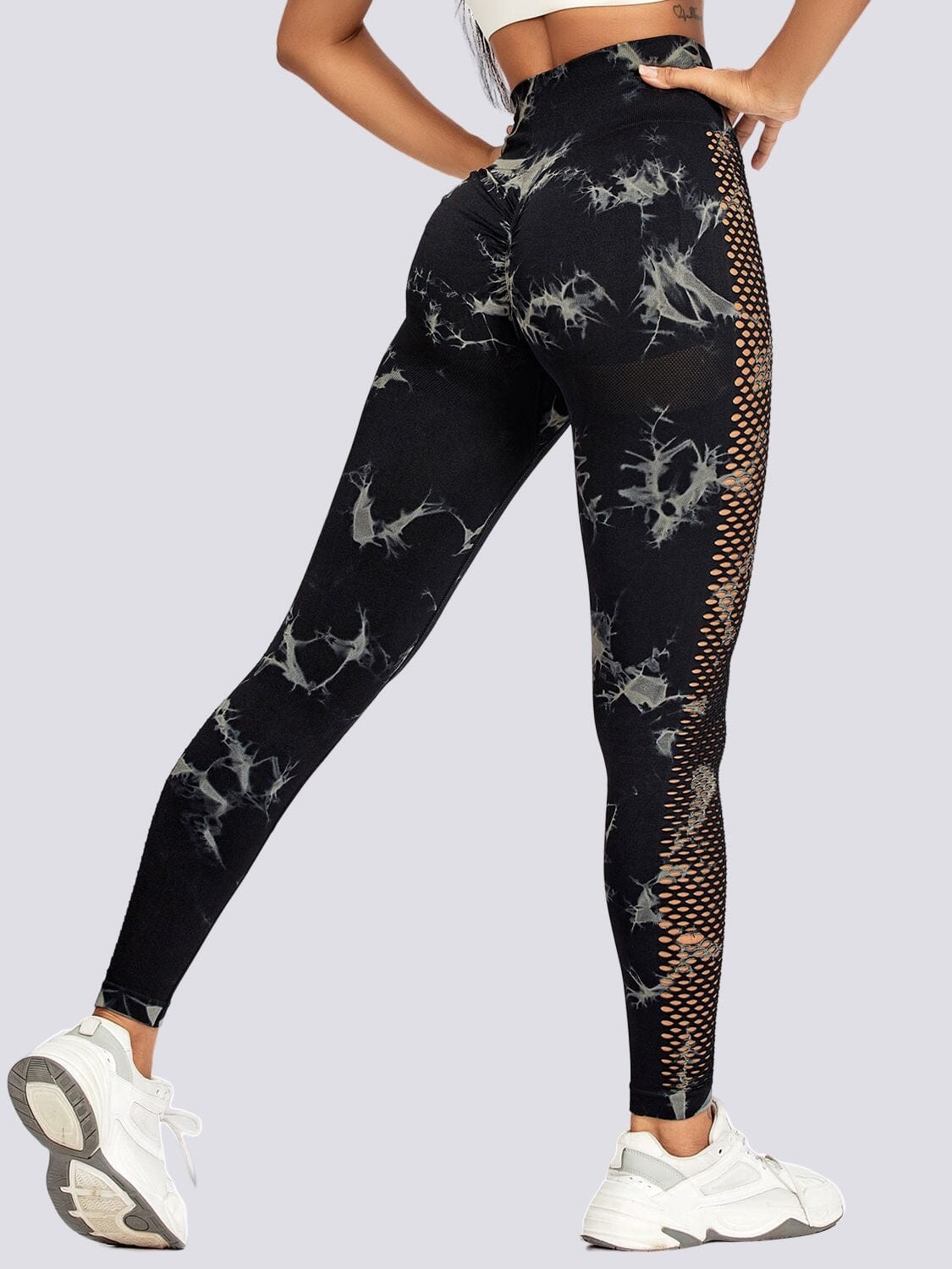 Legging Sport Motif Imprimé Maille Sans Couture (Push Up)