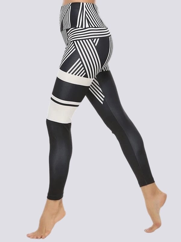 Legging Sport Motif Rayé