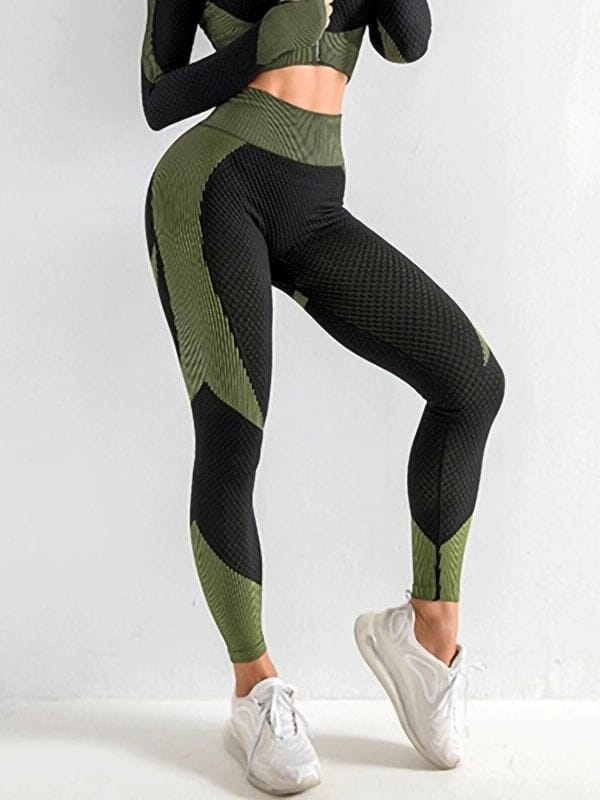 Legging Sport Sans Couture Ceinture Haute