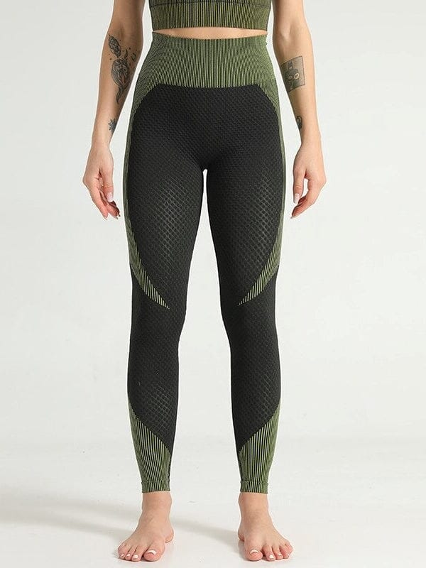 Legging Sport Sans Couture Ceinture Haute