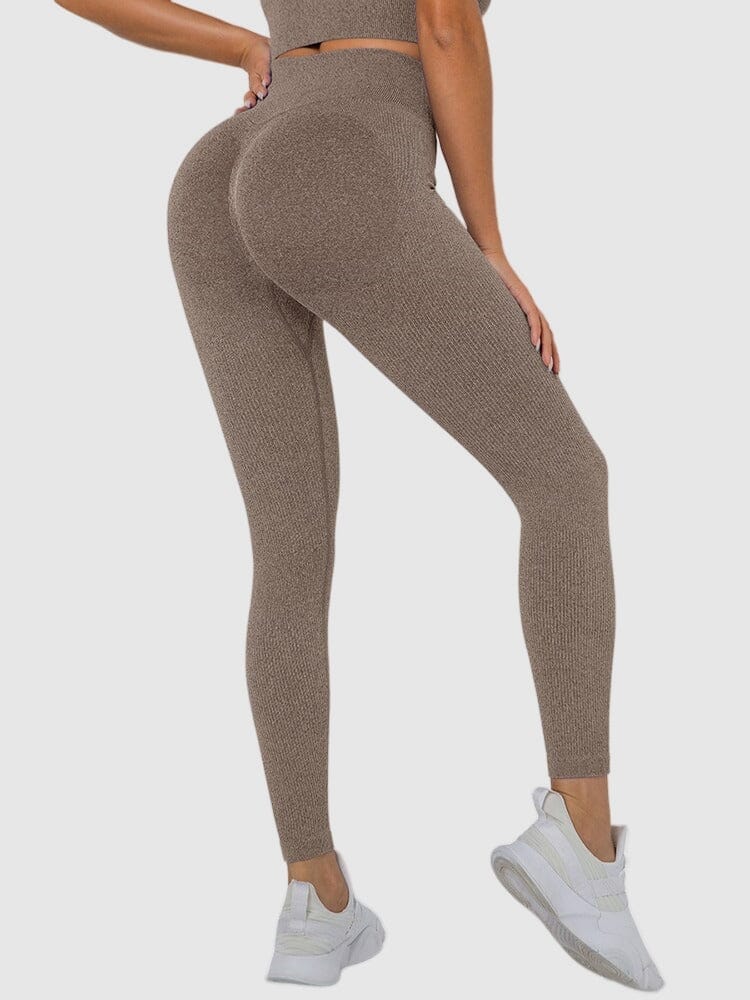 Legging Sport Sans Couture Côtelé (Push Up)