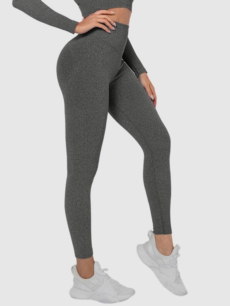 Legging Sport Sans Couture Côtelé (Push Up)