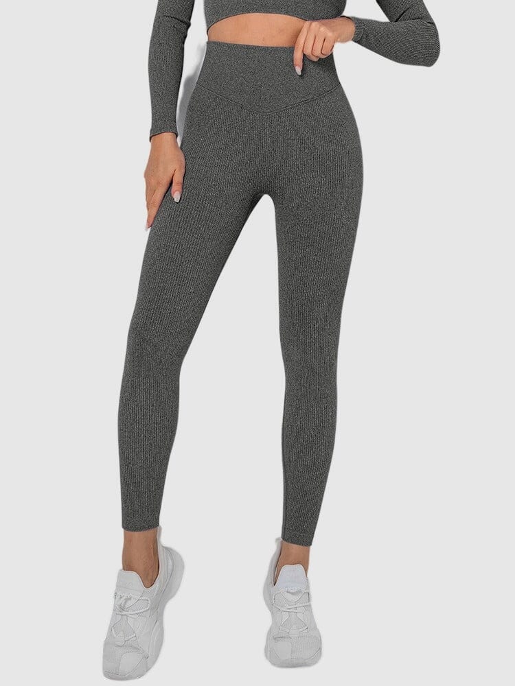 Legging Sport Sans Couture Côtelé (Push Up)