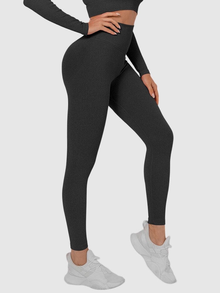 Legging Sport Sans Couture Côtelé (Push Up)