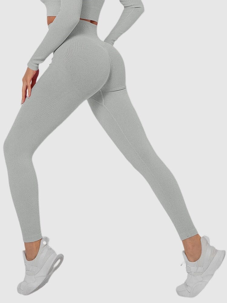 Legging Sport Sans Couture Côtelé (Push Up)