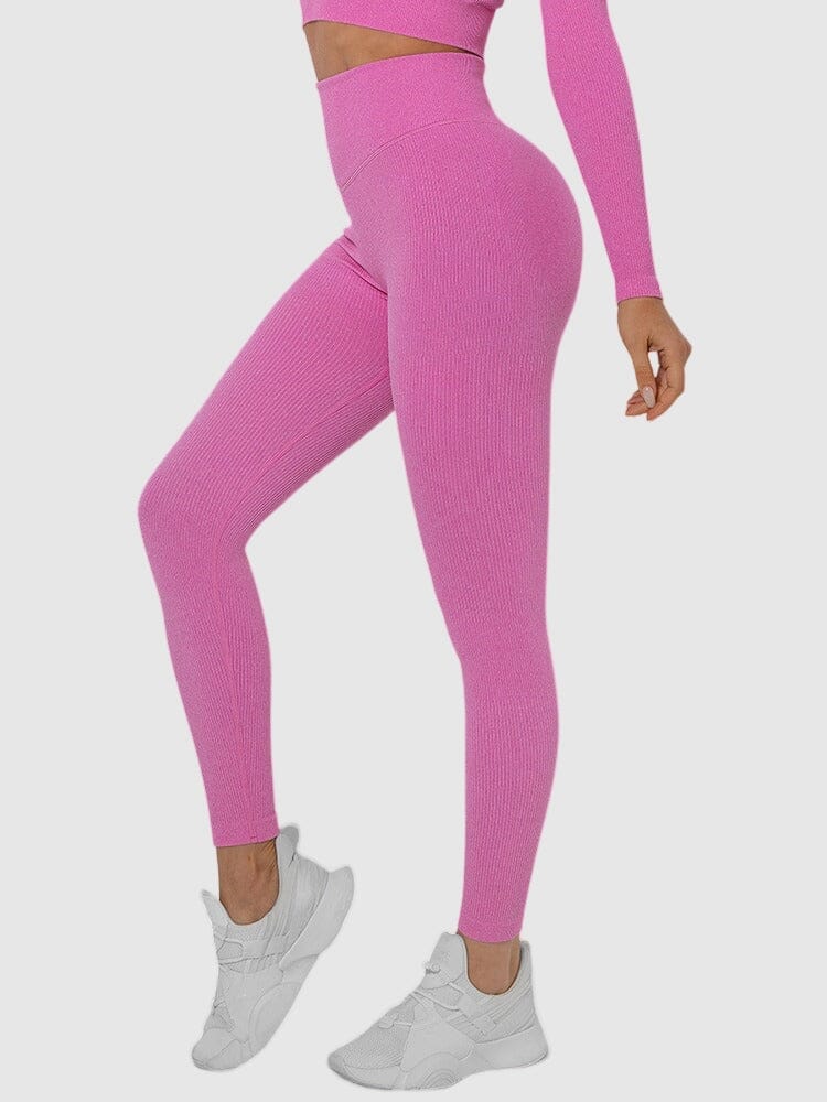 Legging Sport Sans Couture Côtelé (Push Up)